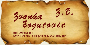 Zvonka Bogutović vizit kartica